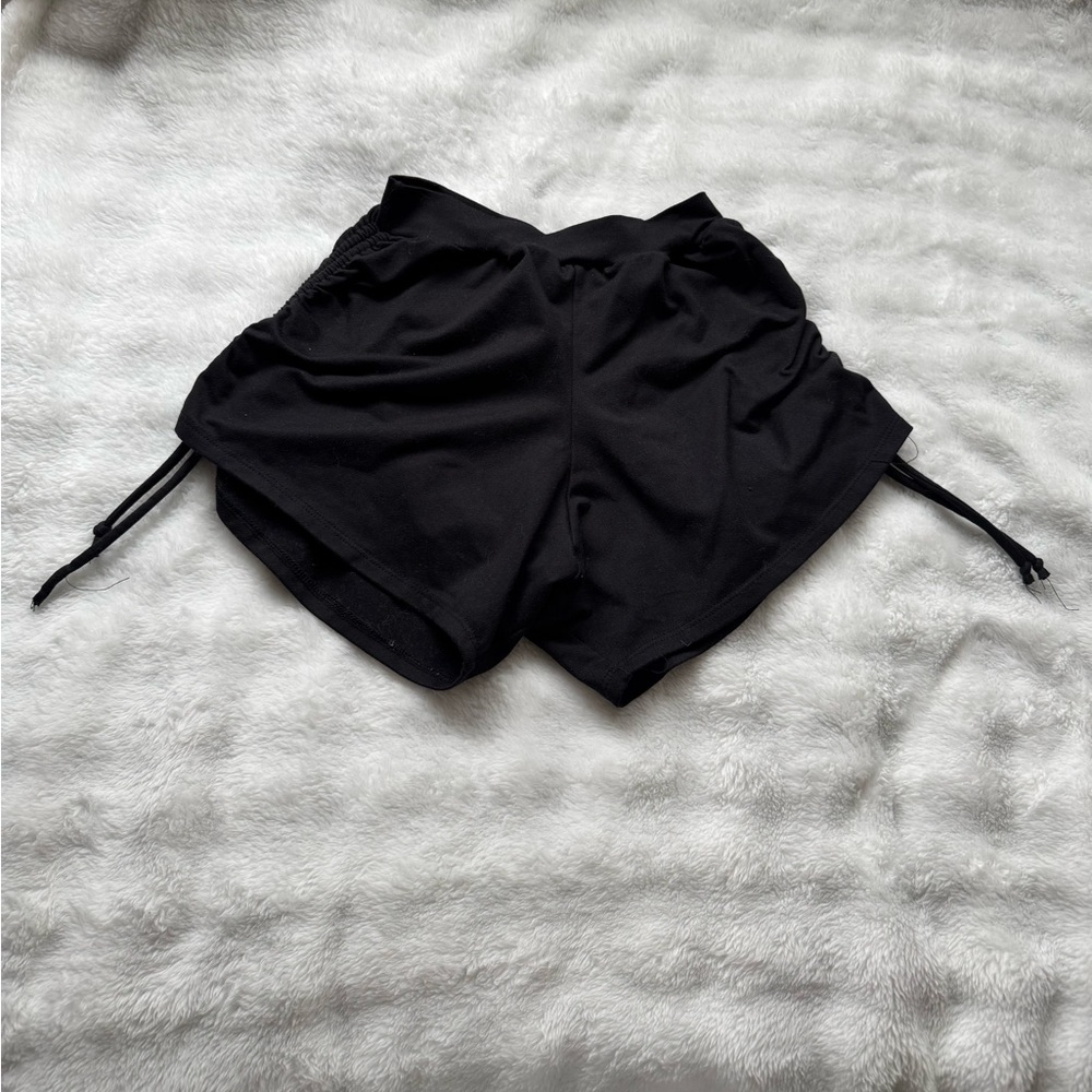 Blue Water Black Cinch Tie Shorts